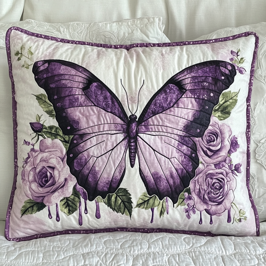 Butterfly Garden Quilted Bedding Pillow Case NCU0PVL134
