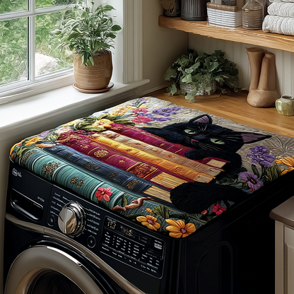 Purring Pages Quilted Washer and Dryer Cover NCU0PVL564