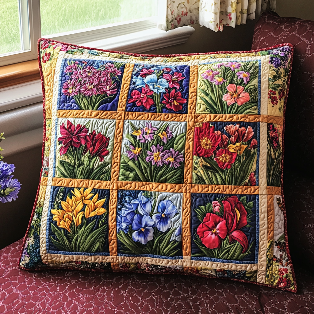 Cottage Garden Quilted Pillow Case NCU0NVH947