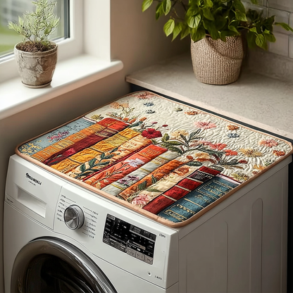 Bookish Garden Quilted Washer and Dryer Cover NCU0PVL459