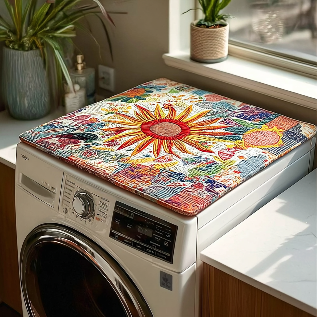 Meadow Sunburst Quilted Washer and Dryer Cover NCU0PVL366