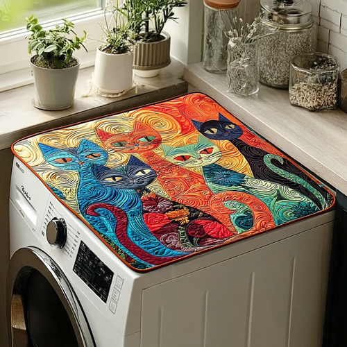 Enchanted Cats Quilted Washer and Dryer Cover NCU0PVL680