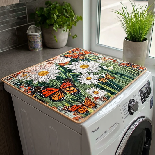 Sunflower Monarchs Quilted Washer and Dryer Cover NCU0PVL406
