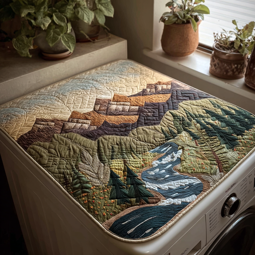 Forest Stream Quilted Washer and Dryer Cover NCU0PVL713