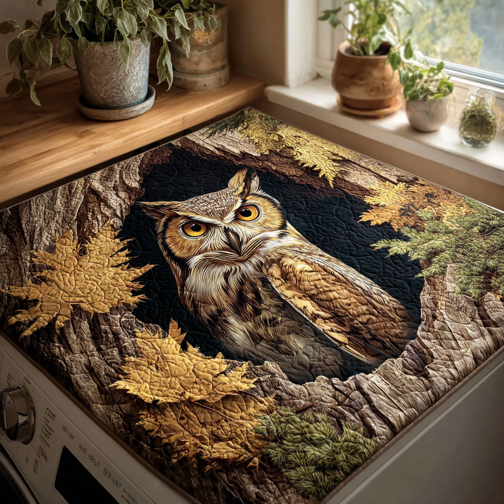 Silent Owl Quilted Washer and Dryer Cover NCU0PVL720