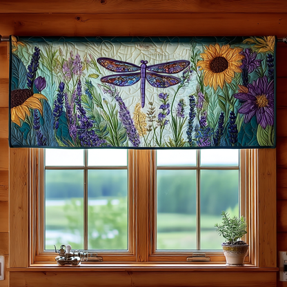 Golden Dragonfly Quilted Valance NCU0PVL569