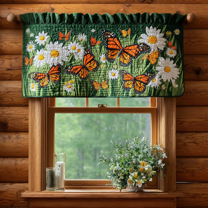 Sunflower Monarchs Quilted Valance NCU0PVL406
