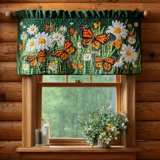 Sunflower Monarchs Quilted Valance NCU0PVL406