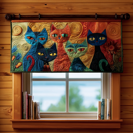 Enchanted Cats Quilted Valance NCU0PVL680