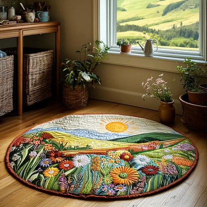 Spring Meadow Quilted Round Mat NCU0PVL364