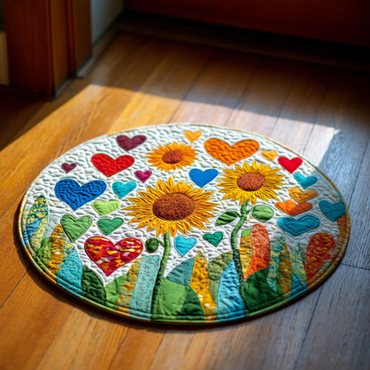 Heartland Love Quilted Round Mat NCU0PVL400