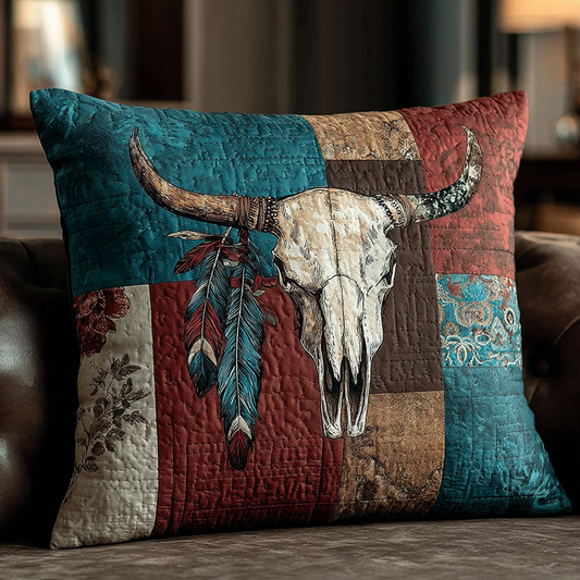 Desert Rose Longhorn Quilted Pillow Case NCU0LDH048