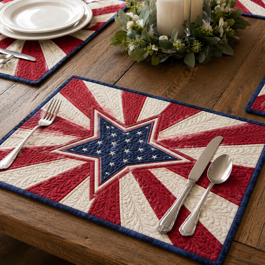 Star Spangled Quilted Place Mat NCU0NXD1698