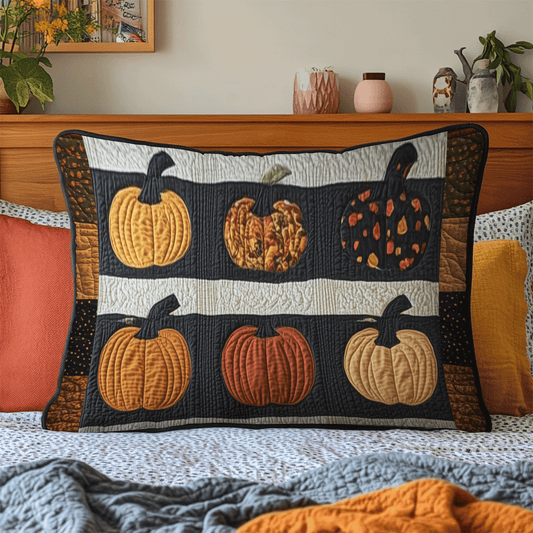 Fall Pumpkin Quilted Bedding Pillow Case NCU0TH2117