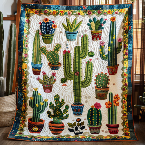 Desert Cactus Quilted Blanket NCU0PD026