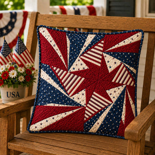 Freedom Barn Star Quilted Pillow Case NCU0DQQ0901