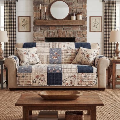 Vintage Patchwork Quilted Sofa Cover NCU0LDH392