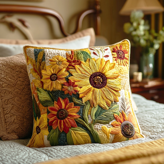 Sunflower Dream Quilted Pillow Case NCU0NTD015