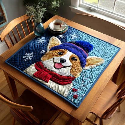 Arctic Corgi Quilted Table Topper NCU0HNH563