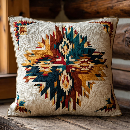 Tribal Spirit Wheel Quilted Pillow Case NCU0NXD1025