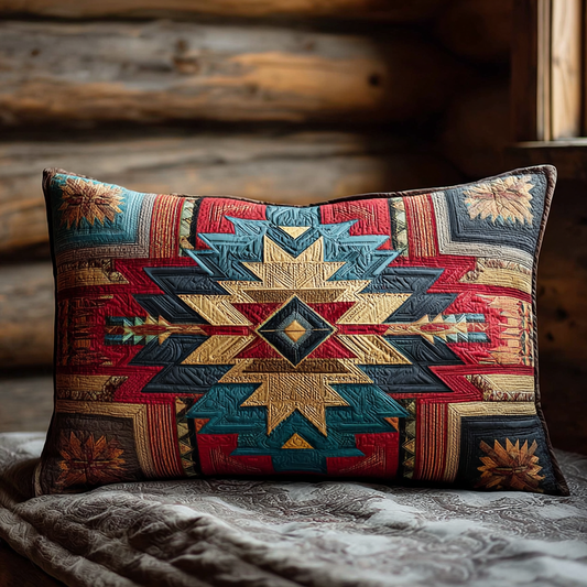 Trible Starburst Pattern Quilted Bedding Pillow Case NCU0NXD1082