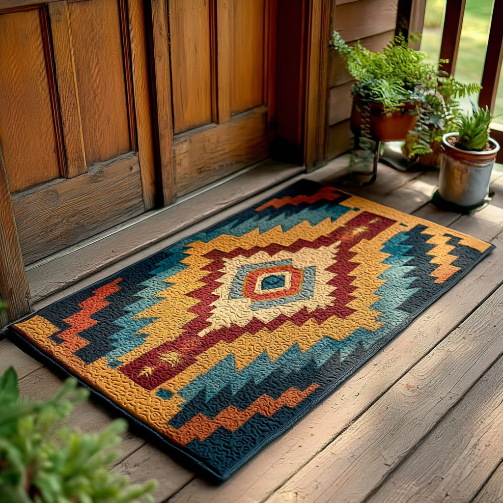 Desert Sunrise Medallion Doormat NCU0NXD1026