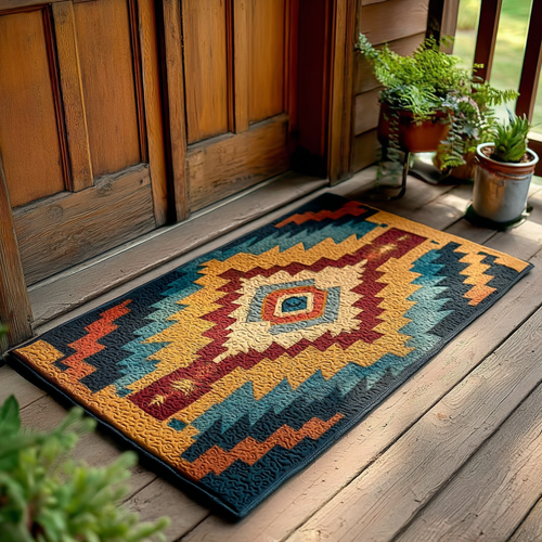 Desert Sunrise Medallion Doormat NCU0NXD1026