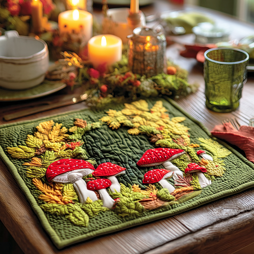 Forest Mushroom Quilted Place Mat NCU0NTD395