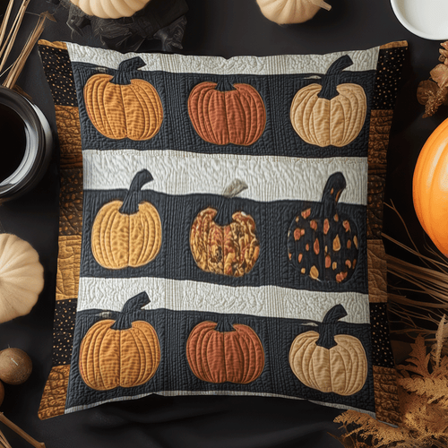 Fall Pumpkin Quilted Pillow Case NCU0TH2116