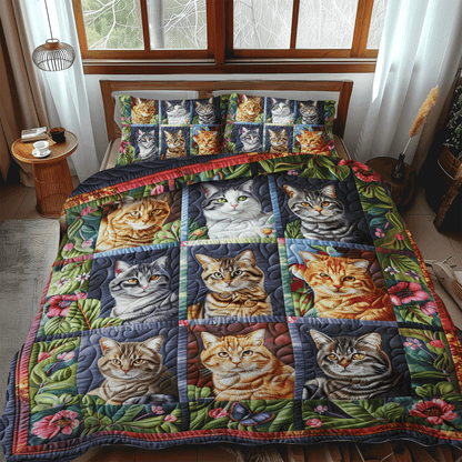 Feline Fantasy 3-Piece Quilted Bedding Set NCU0PD316