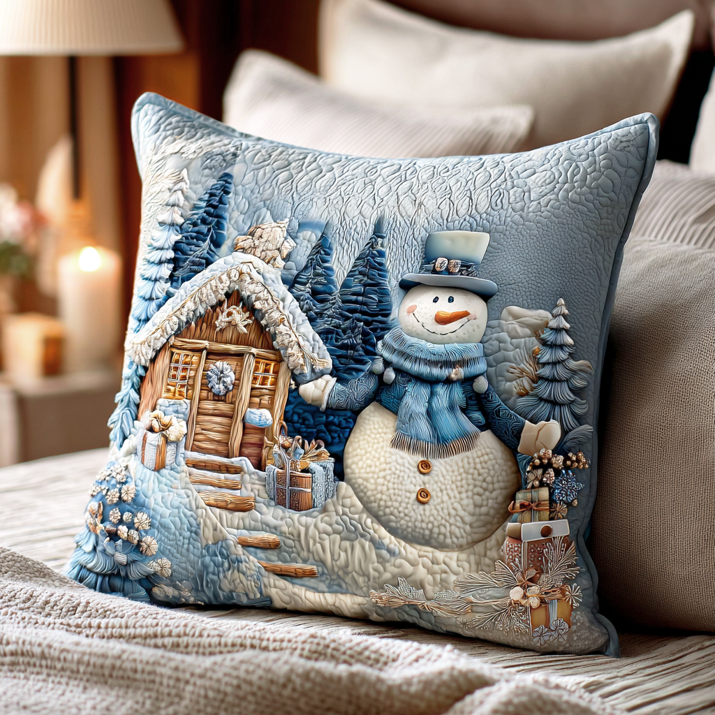 Silent Snow Eve Quilted Pillow Case NCU0NTD601