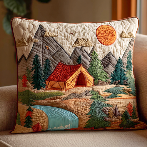 Rustic Tent Meadow Quilted Pillow Case NCU0NXD1166