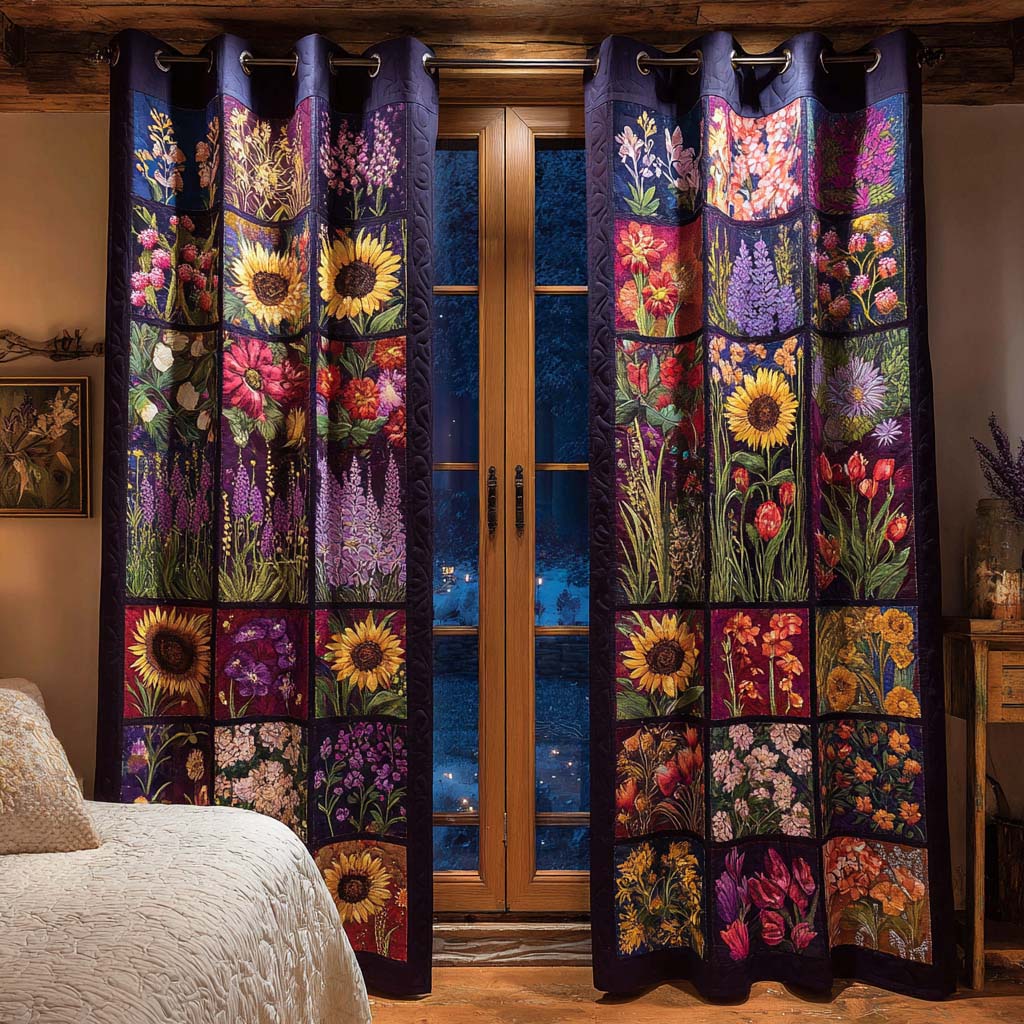 Bloom Harmony Quilted Curtains NCU0NXD927