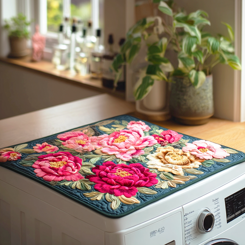 Crimson Petal Shine Quilted Washer and Dryer Cover NCU0NTD459