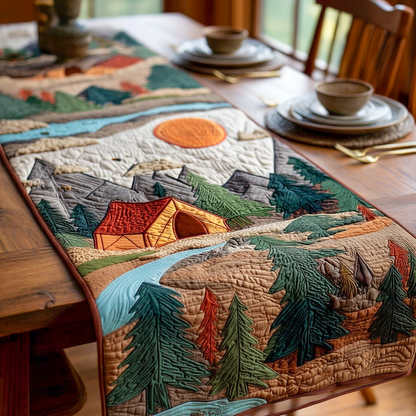 Rustic Tent Meadow Quilted Table Runner NCU0NXD1166