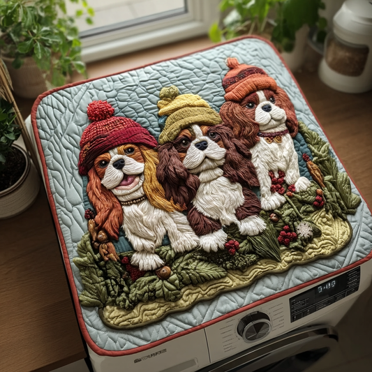 King Charles Cozy Quilted Washer and Dryer Cover NCU0HNH459