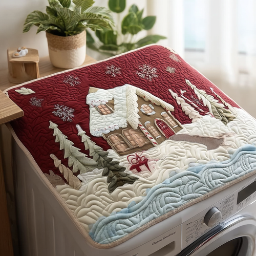 Snowy House Quilted Washer and Dryer Cover NCU0HNH078