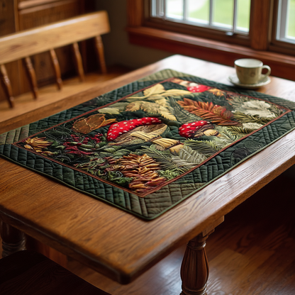 Darkwood Mushroom Quilted Table Topper NCU0HNH603