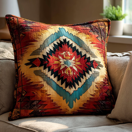Highland Starburst Pattern Quilted Pillow Case NCU0NXD1160