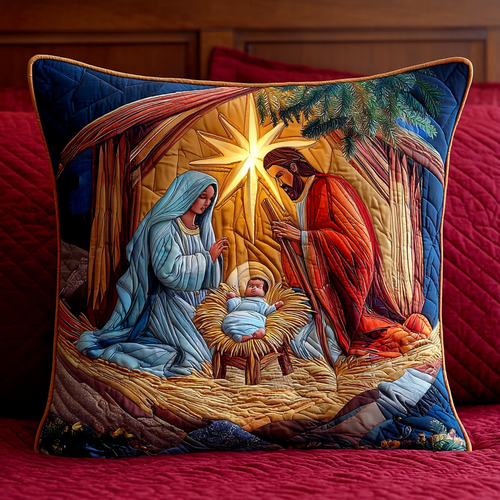 Star of Bethlehem Quilted Pillow Case NCU0NXD993