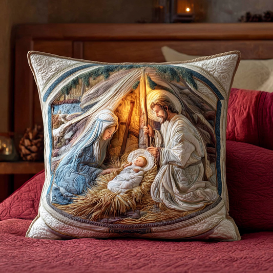 Silent Night Blessing Quilted Pillow Case NCU0NXD938