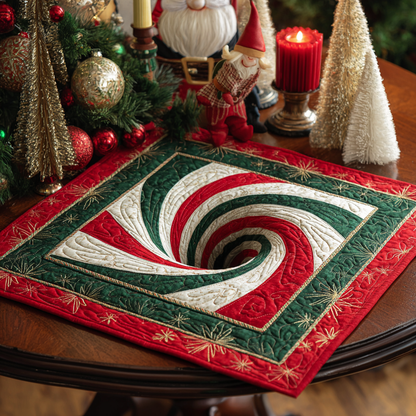 Yuletide Whirl Quilted Table Topper NCU0NXD248