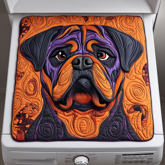 Spooky Bulldog Quilted Washer and Dryer Cover NCU0NXD310