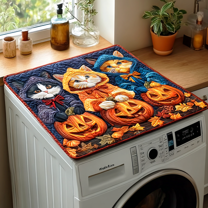 Halloween Cat Quilted Washer and Dryer Cover NCU0NTD327