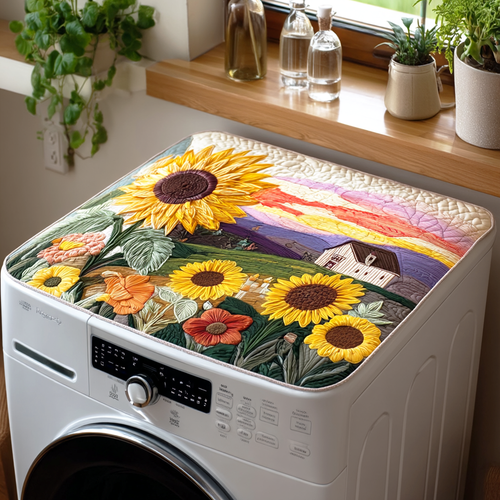 Flourishing Sunshine Quilted Washer and Dryer Cover NCU0NTD018