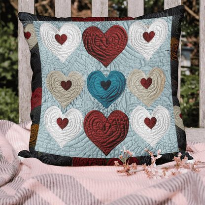 Amour Patchwork Quilted Pillow Case NCU0TH2114