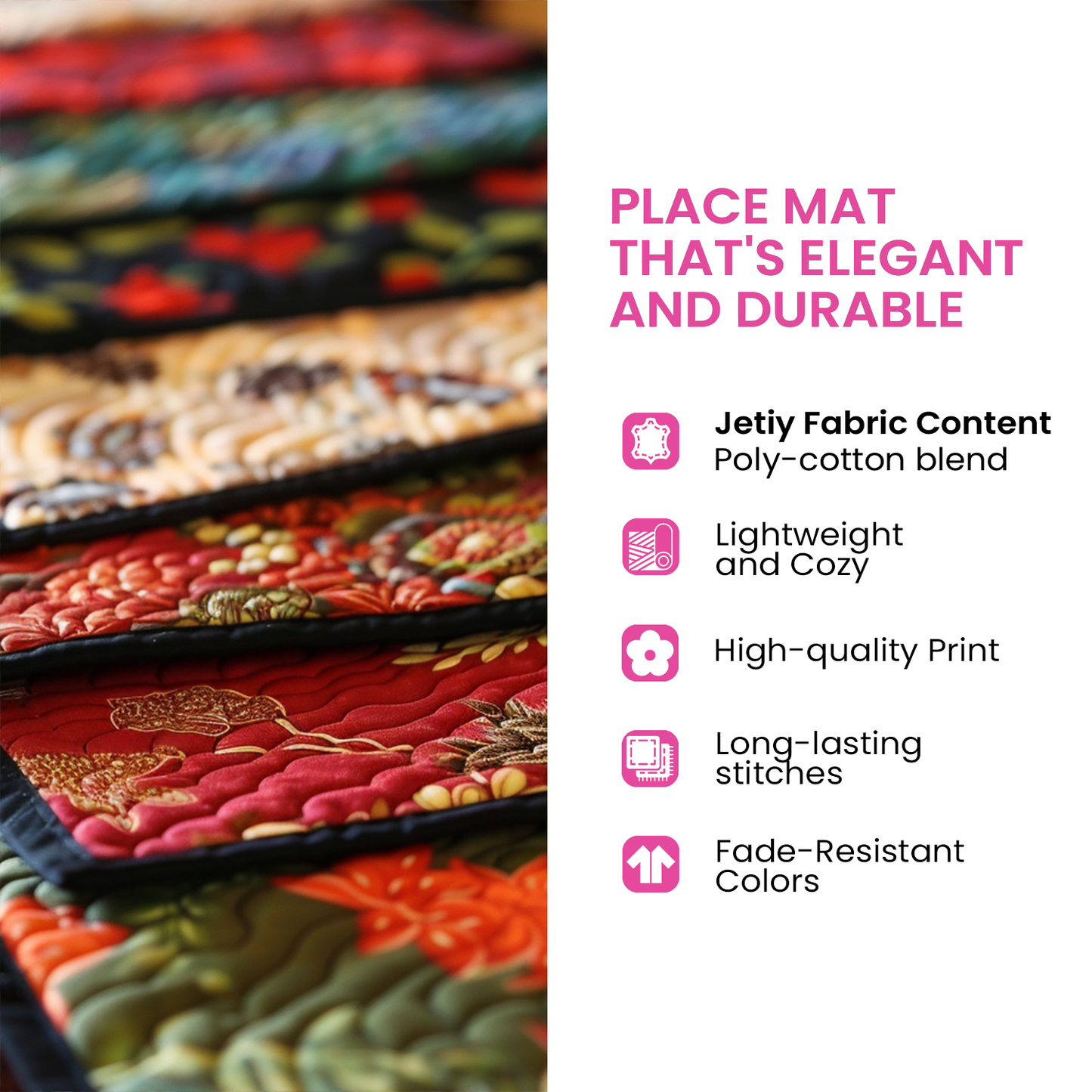 Pet Bloom Quilted Place Mat NCU0NVH854