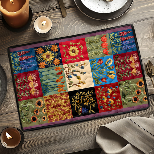 Rustic Bloom Quilted Place Mat NCU0NVH945