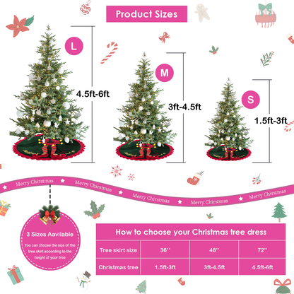 Golden Harmony Christmas Quilted Tree Skirt NCU0DV1284