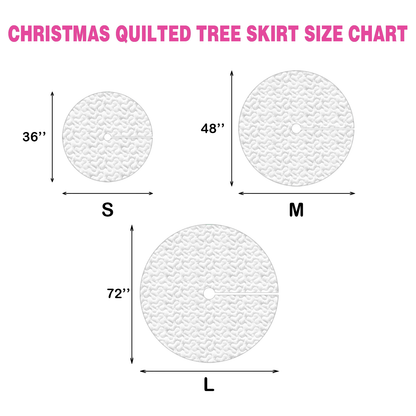 Golden Harmony Christmas Quilted Tree Skirt NCU0DV1284